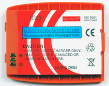 BATLGU300-O Batteria compatibile per LG U300 Lion 800mAh Orange