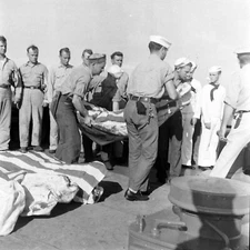 WW2 WWII Photo World War Two /  US Navy Burial at Sea 1944 Pacific