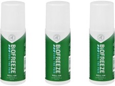 Biofreeze Cool The Pain Roll-On Fast Acting Menthol Pain Relief 2.5oz (3 Pack)