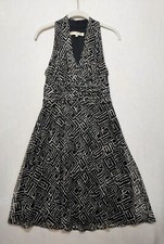 VTG Evan Picone Dress Sz 6 Mini Haltar Career V Neck Classic Little Black Dress