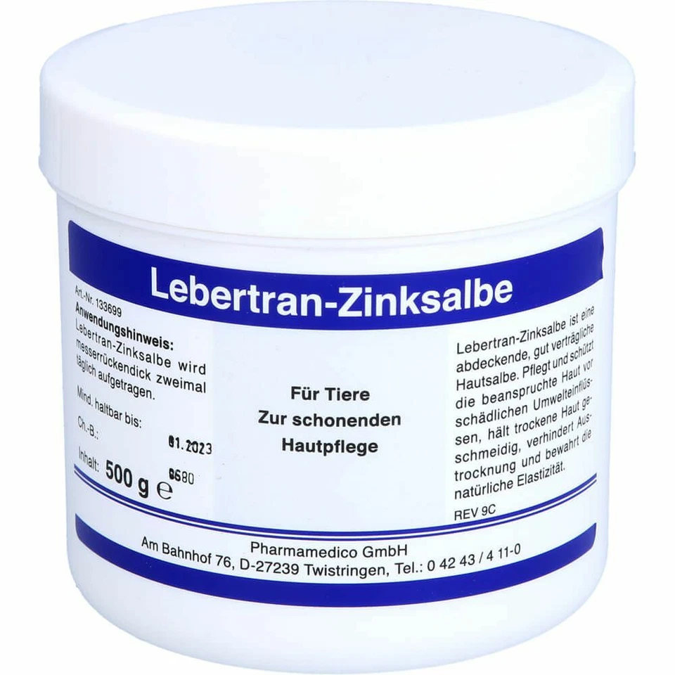 PHARMAMEDICO GMBH LEBERTRAN ZINKSALBE vet. 500 g PZN03674590
