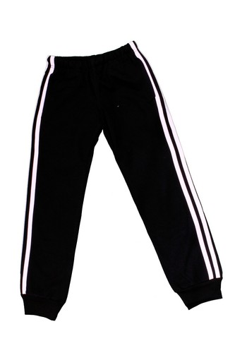 Pantalone lungo da bambino bambina nero Adidas palestra sport casual moda  molla | eBay