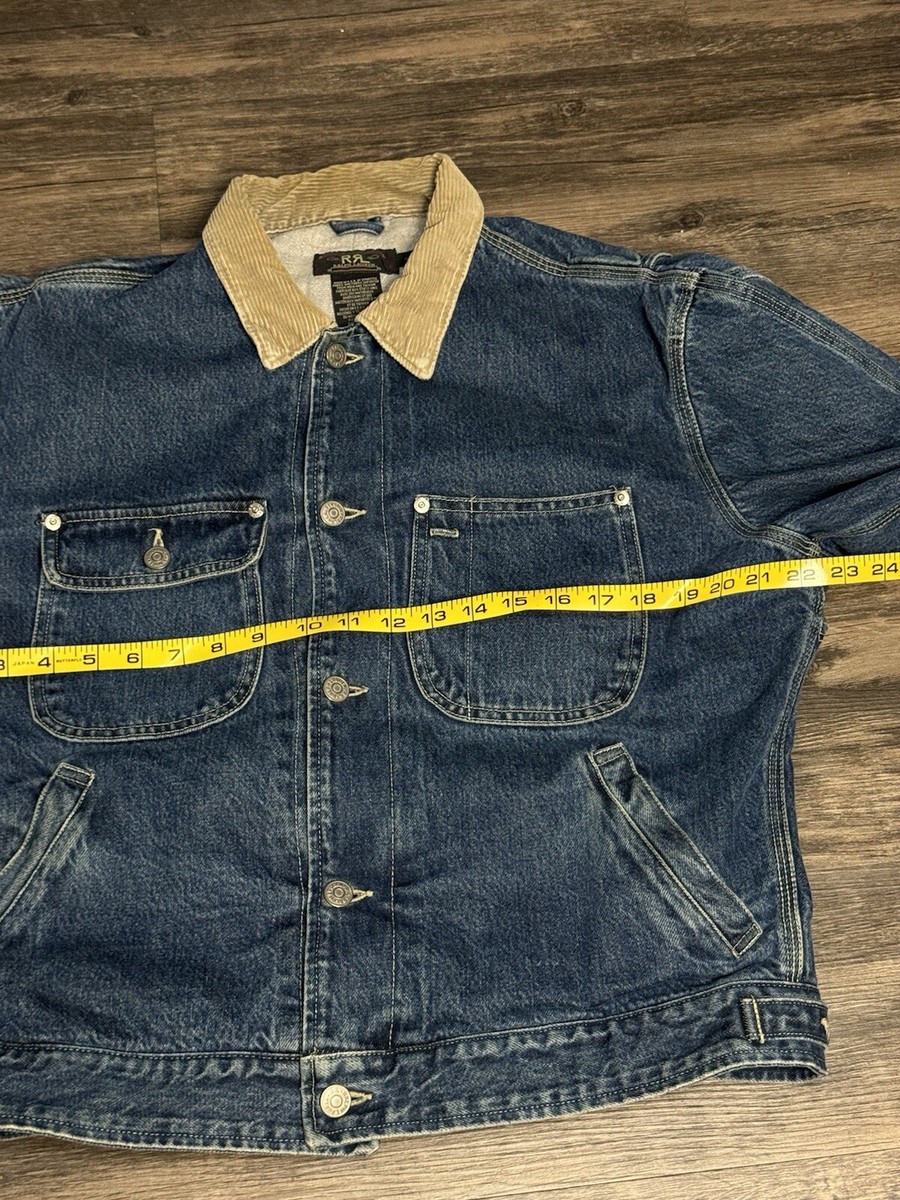 Polo Ralph Lauren Double RL Denim Jacket Color Indigo Men's Polo Ralph Lauren Double RL Denim Jacket Color Indigo Men's