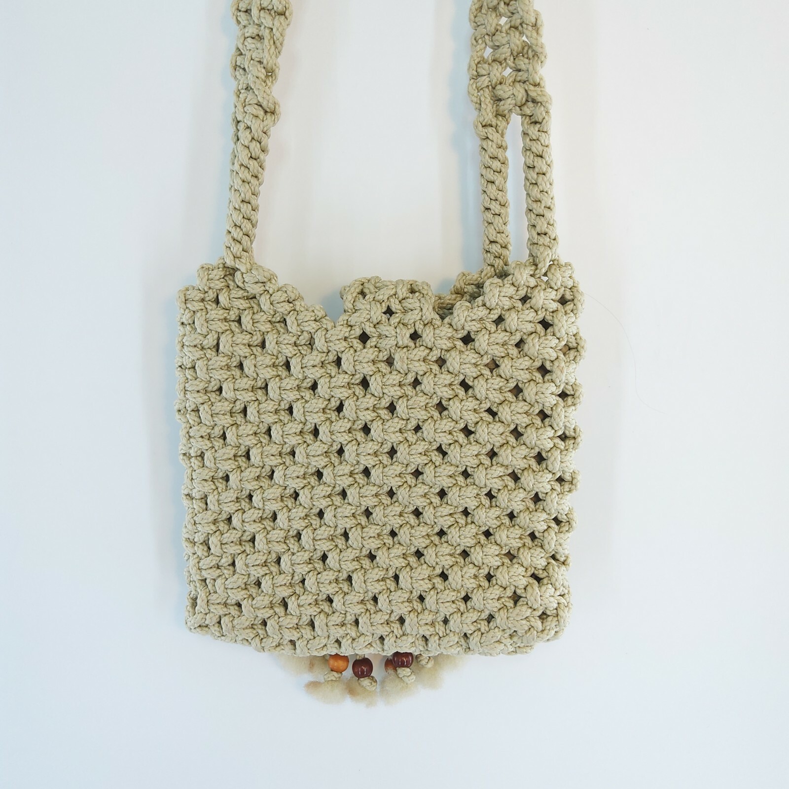 VINTAGE MACRAME SHOULDER BAG - image 4