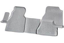 Gummi Fu&szlig;matten f&uuml;r Mercedes-Benz Sprinter W901-W905 | 2000-2006 | grau + Rand