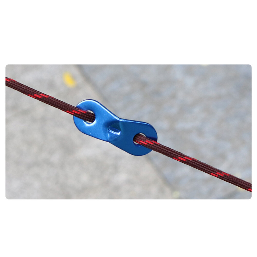 10PCS Camping Tent Awning Cord Guy Line Rope Tightener Tensioners Hooks