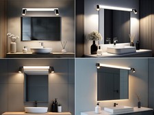 LED Wand Badlampe über Badezimmerspiegel Spiegelleuchten mit Schalter & Strahler