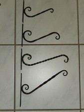 1 Wandarm schwarz Schmiedeeisen - versch. Haken für Blumenkübel, Blumenampel