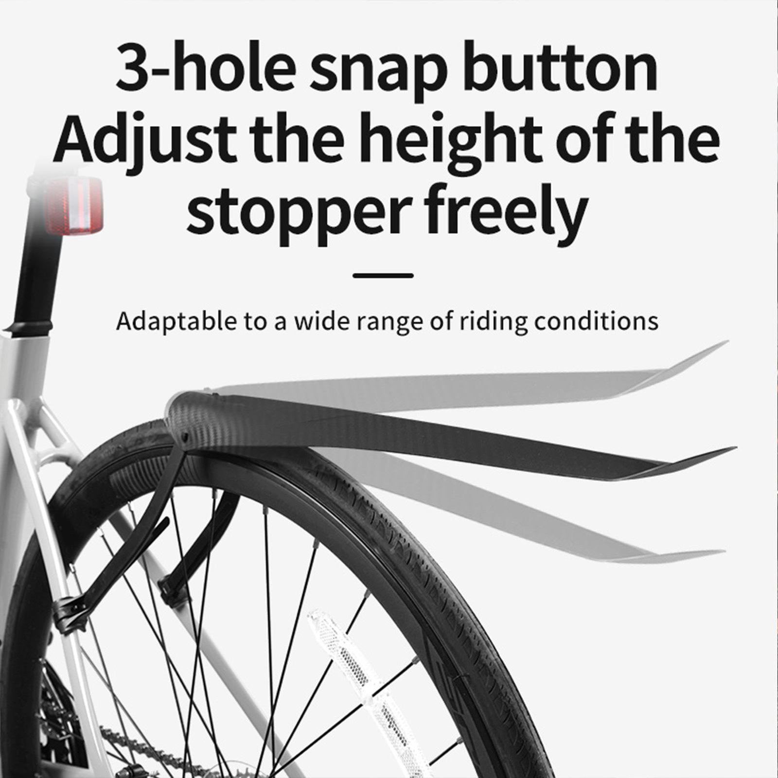 Adjustable Mountain Bike Front Rear Mud Guard Fender for Cycling