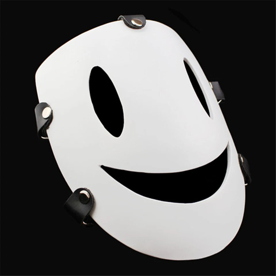 Horror Scary Smiling Happy Face Mask For Halloween Cosplay Party Costume Prop - Image 3 of 4