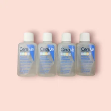 Lot of 4 New Travel Size Bottles Cerave Baby Wash and Shampoo Sample 1oz.
