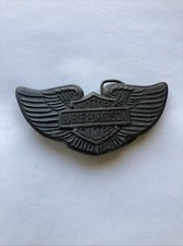 Vtg Harley Davidson Motor Cycles Belt Buckle Brass Shield Eagle I-38 Vintage 70s