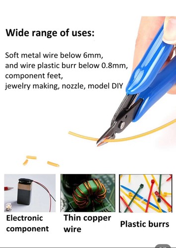Electrical Cutting Plier Jewelry Wire Cable Cutter Side Snips Flush Pliers Tool - Picture 5 of 8