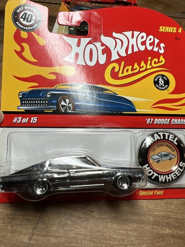 2007 Hot Wheels Classics Ser 4 67 Dodge Charger Chrome #3 of 15+ Badge - Picture 8 of 8