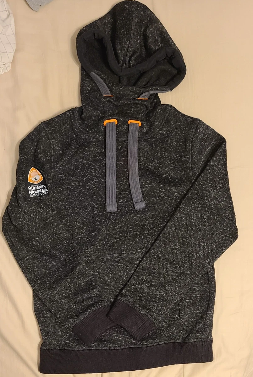 Pull a capuche SUPERDRY MTN Mountain gris fonce acrylique petit