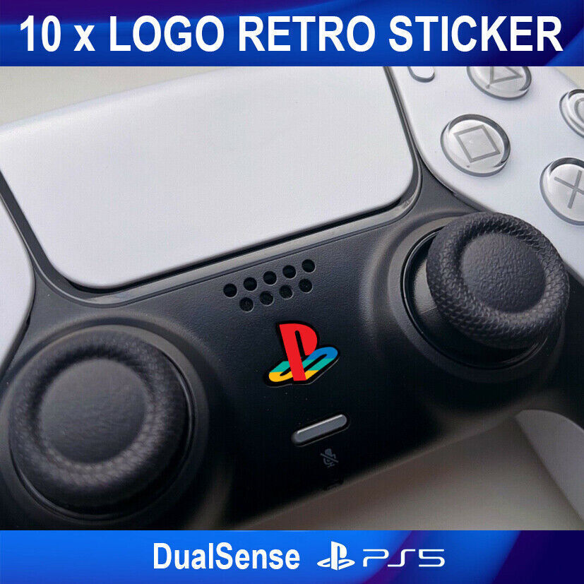  PS5 Logo Underlay Sticker for Playstation 5 Console & PS Logo  Vinyl Decal Sticker for DualSense Controller (Classic Retro-Look Color) - 2  Packs : Electronics