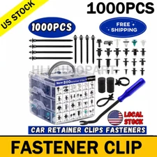 1000Pcs Car Retainer Clips Auto Fasteners Push Trim Clips Pin Rivet Bumper Kit W