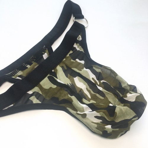 G711 HOT HERREN SAITEN-TANGA BEDRUCKT Camouflage Leopard Zebra Druck Ringe - Bild 3 von 8