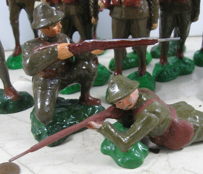 Lot of Vintage 1920's Composition Trico Japan 5 1/2” Tall WWI