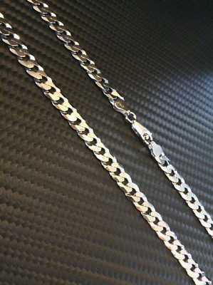 925 MASSIVE STERLINGSILBER 7 MM X 22 ZOLL PANZERKETTE 