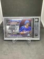 Wyatt Langford 2023 Bowman Chrome Draft Night Beckett Authenticated Autograph