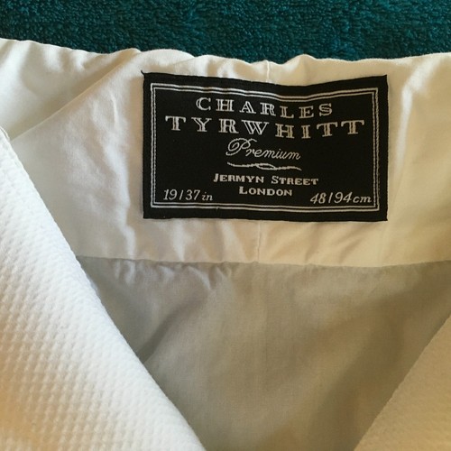 Charles Tyrwhitt Men's White Tuxedo Formal Bib French Cuff L/S Shirt Size 19/37 - Picture 4 of 13