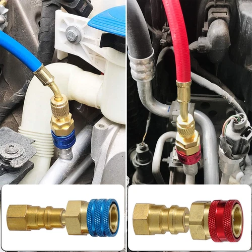 R1234YF to R134A Quick Coupler Adapter Fits Car A/C High Low Side Conversion Kit - Picture 8 of 30