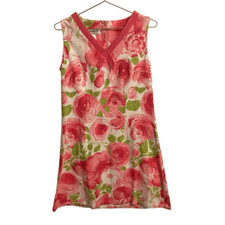 Susan Bristol Sleeveless Floral Rose A Line Dress Size 10