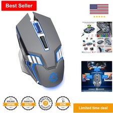 Multi-Mode Wireless Mouse - 2400 DPI - 7 Buttons - Rechargeable Battery - Grey
