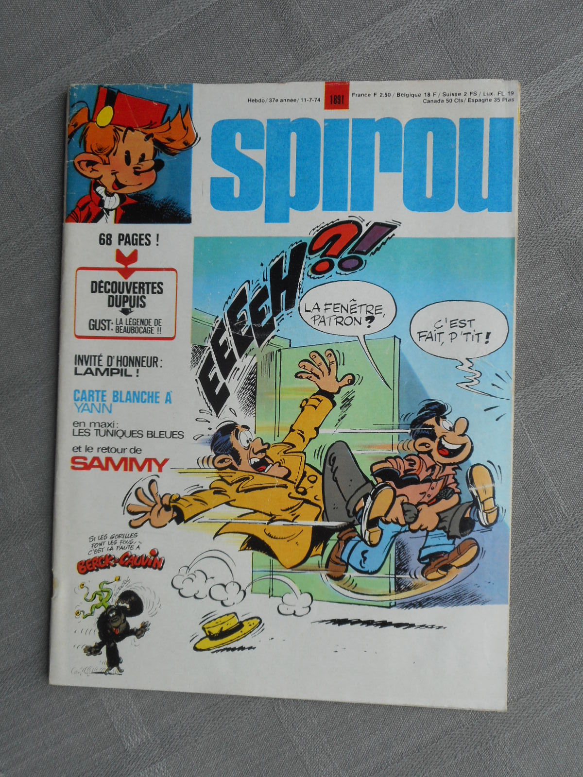 Spirou Weekly No. 1891 In Good Condition With Supplement