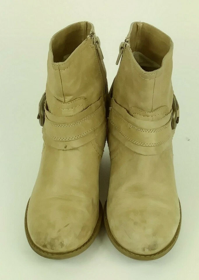 Eram Mujer Botas al Tobillo EU 38 US 7 Beige Cuero Tacones Informales Francia 2691 Foto 2 de 4