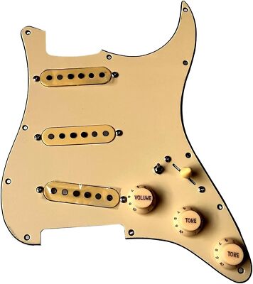 Prewired Loaded Pickguard with SSS Single Coil Pickups for Fender Strat Guitar