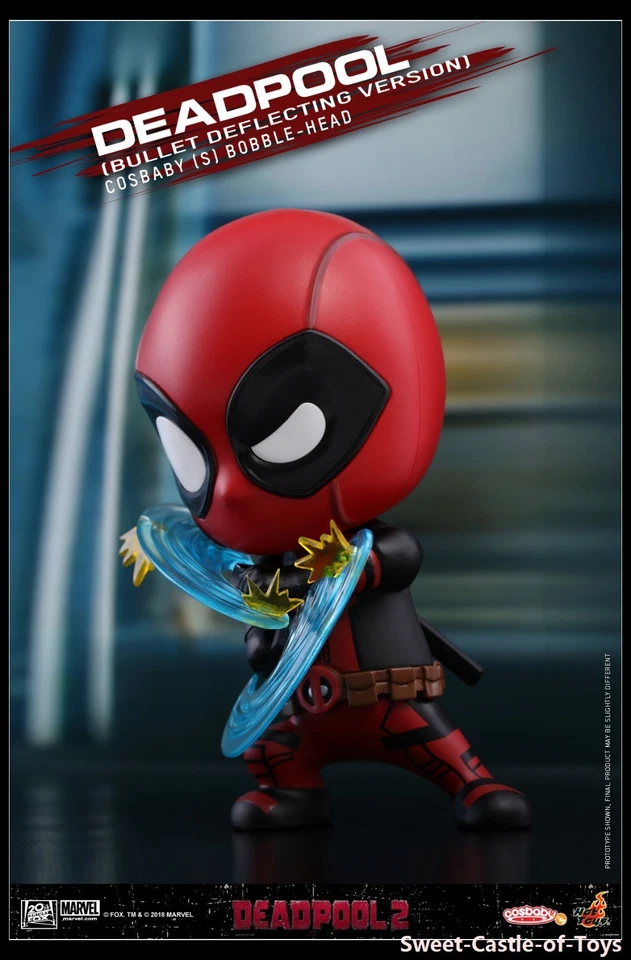 3" Hot Toys Deadpool 2 Deadpool Bullet Deflecting Ver. COSB507 Bobble-Head - Image 2 of 2