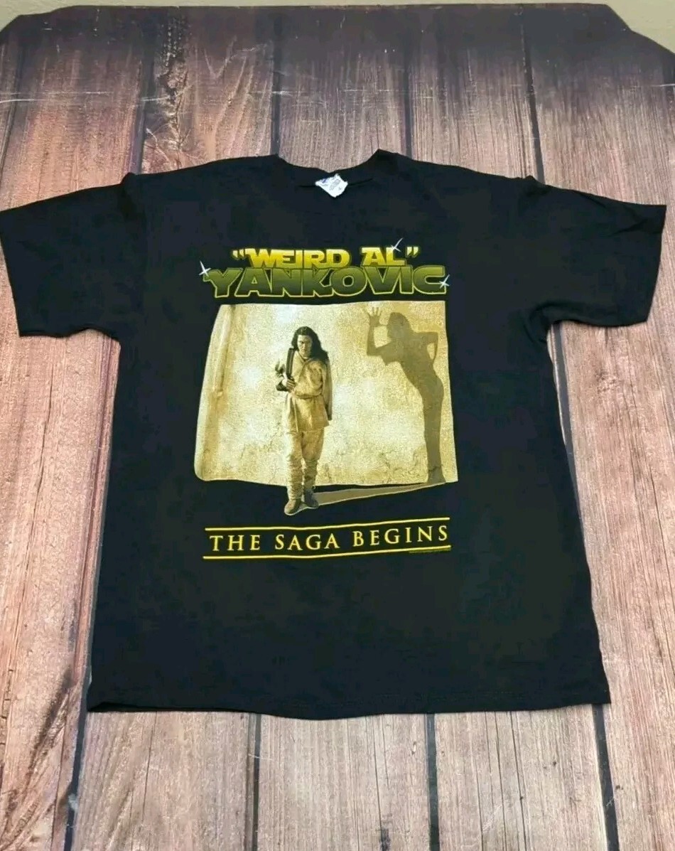 Weird Al Yankovic The Saga Begins Star Wars Parody T-shirt Size 