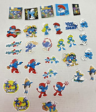 Smurfs Stickers Lot of 32 Scrapbooking Reward new