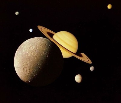 Space Photo Saturn System - 11'' x 14'' Photo Print