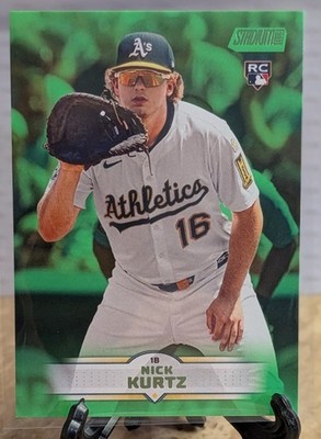 Nick Kurtz Lime Green Parallel 2025 Topps Stadium Club Oakland Athletics RC #9