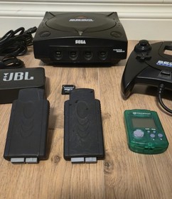 SEGA Sports Dreamcast Black Console System W/ [GDEMU] Installed Bundle Lot Read