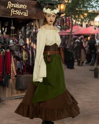Renaissance Costume Women Ren Faire Outfit Medieval Skirt Dress with Corset B... | eBay Renaissance Costume Women Ren Faire Outfit Medieval Skirt Dress with Corset B... | eBay