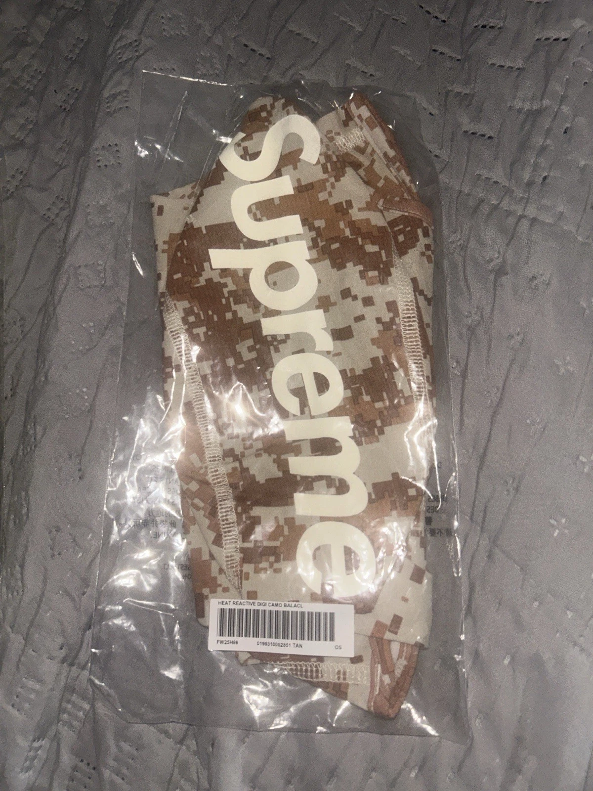 2025 SUPREME Heat Reactive Digi Camo TAN Balaclava!! SHIPS ASAP!!! In Hand