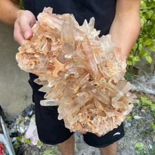14.1lb Natural Clear Quartz white Crystal Cluster Mineral Specimens Healing