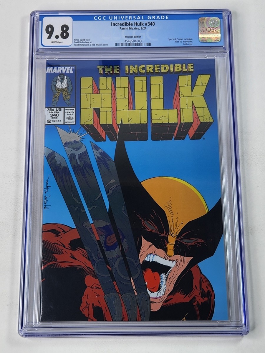 Incredible Hulk 340 CGC 9.8 WP McFarlane Panini Mexican Foil
