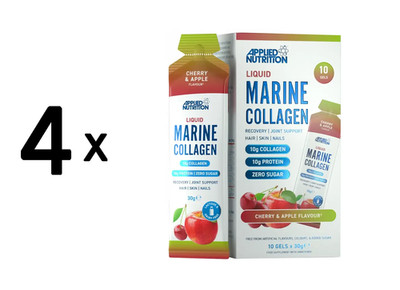 4 x Applied Nutrition Liquid Marine Collagen (10x30g) Cherry (83,29 EUR/kg)