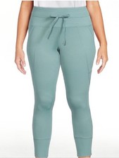 Avia Women's High Rise Leggings Two Side Pockets Aqua Slate Green Large NWT