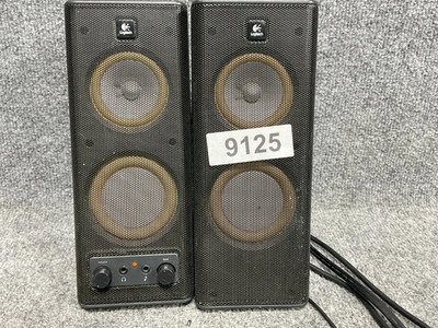 Logitech X-140 S-0264A Stereo Computer Speakers High Powered Audio Speaker Pair