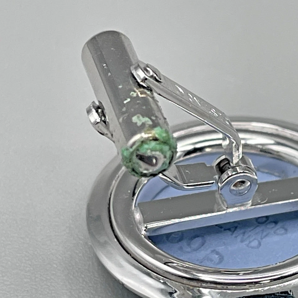 Gemelos camafeo Wedgwood azul jaspe plata esterlina Destino Ltd en caja nuevos de stock Foto 4 de 4