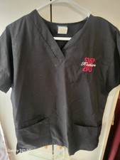 Womens Black Nebraska Huskers Xs Cherokee Medical Scrub Top
