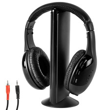 5 in 1 Wireless TV Headset with 2.4G RF Transmitter Comfortable over Ear Headpho