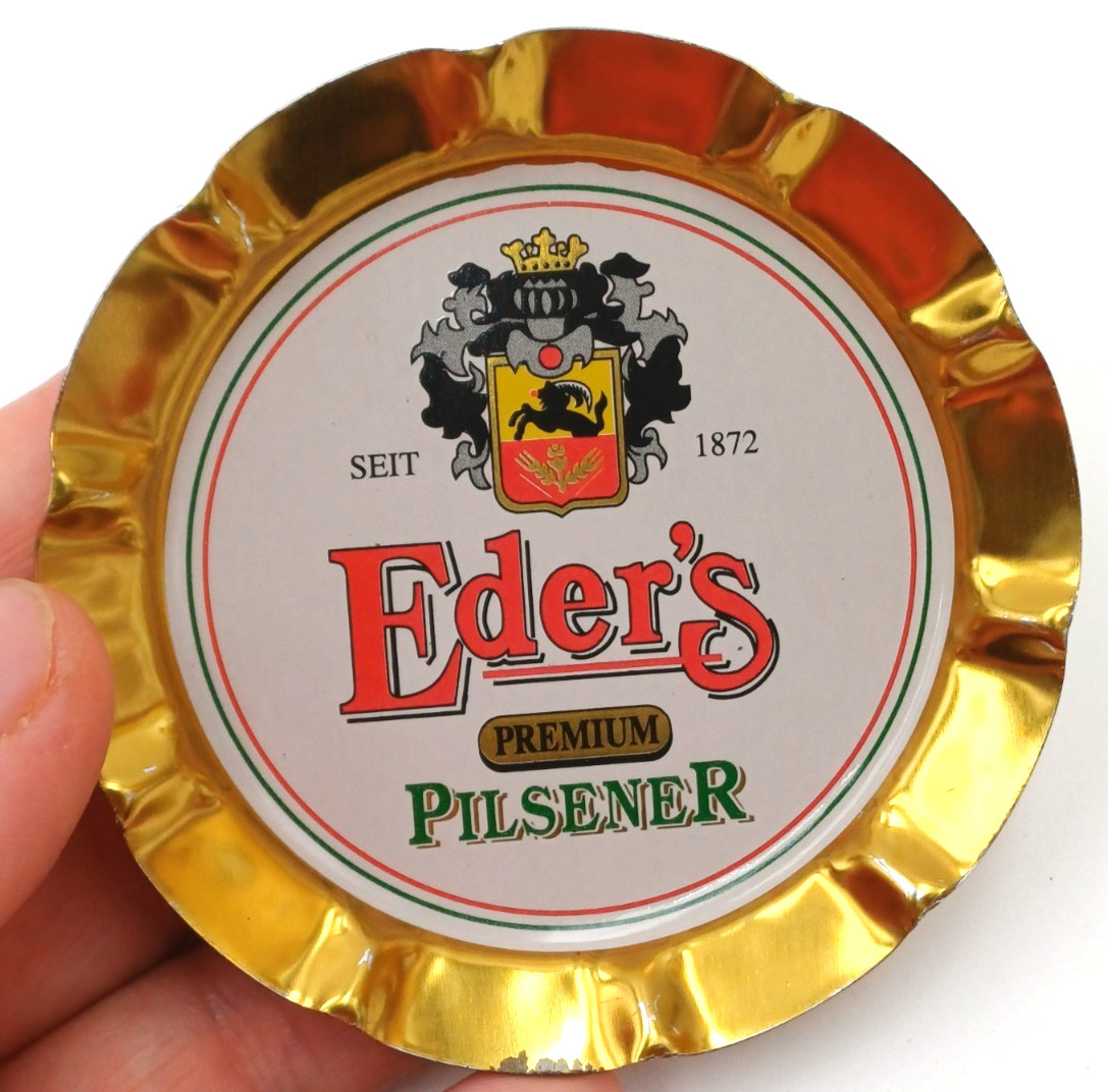 EDER'S- SOTTOBICCHIERE PUBBLICITARIO LATTA A FORMA DI TAPPO A CORONA ANNI '90