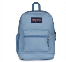Mochila JanSport Cross Town Plus Remix 17" compartimento para computadora portátil azul denim claro